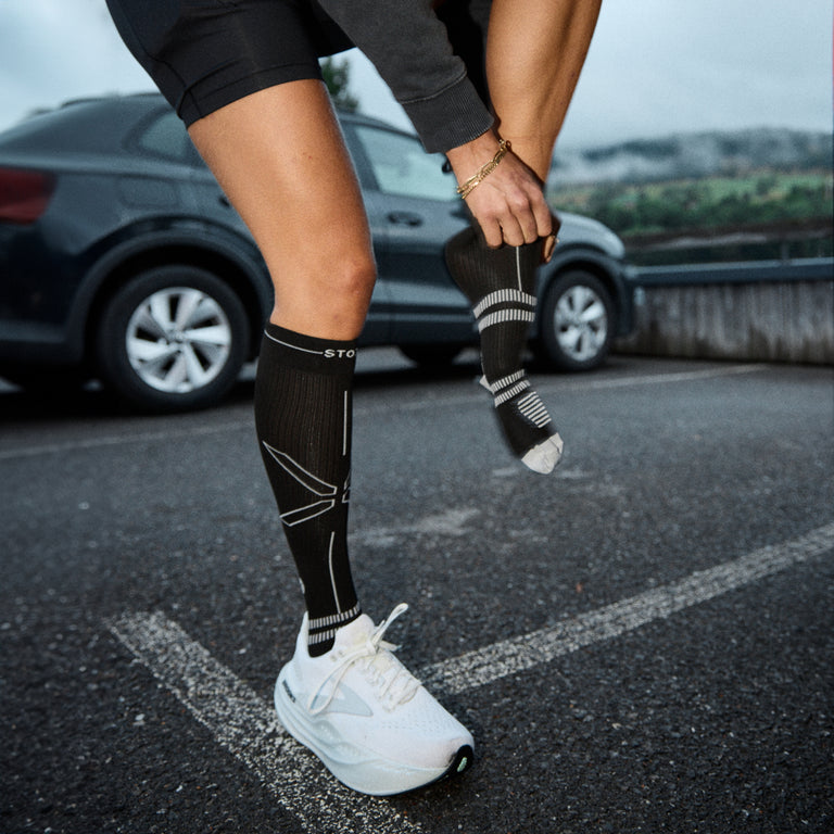 Running Socks Women Black/Light Grey