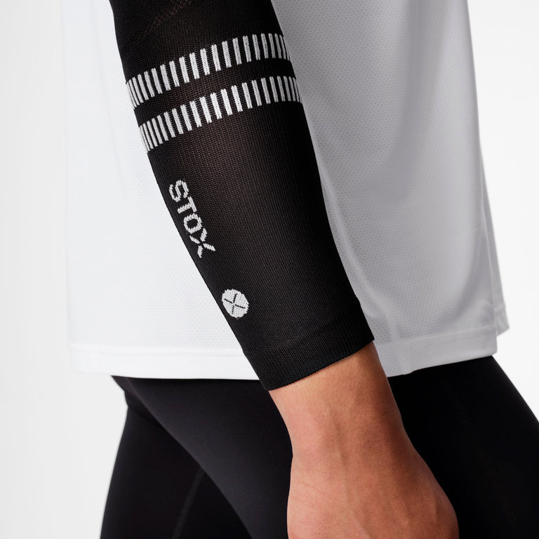 Running Arm Sleeves Unisex Black/Light Grey