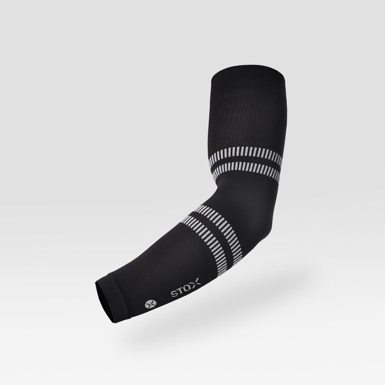 Running Arm Sleeves Unisex Black/Light Grey