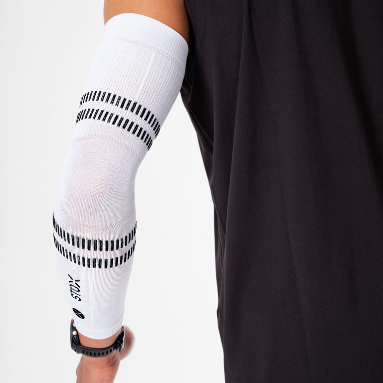 Running Arm Sleeves Unisex White/Black
