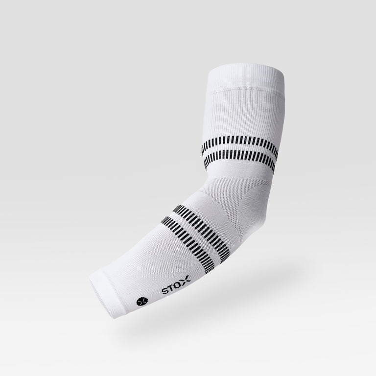 Running Arm Sleeves Unisex White/Black