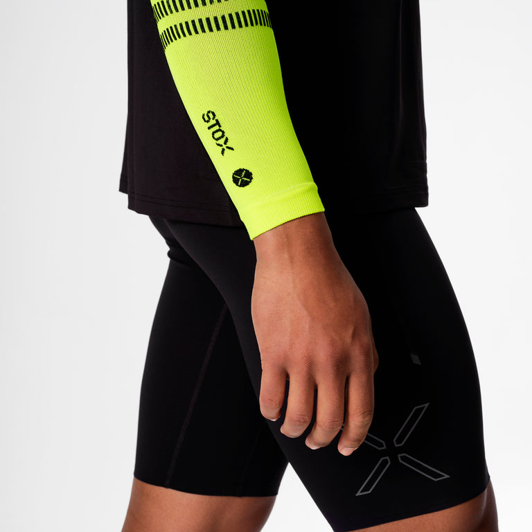 Running Arm Sleeves Unisex Yellow/Black