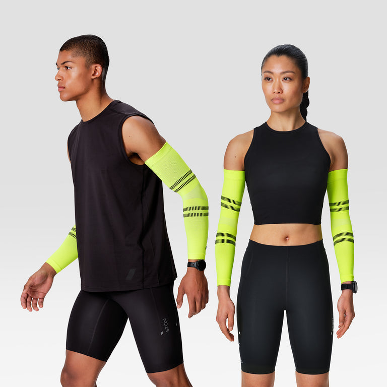 Running Arm Sleeves Unisex Yellow/Black