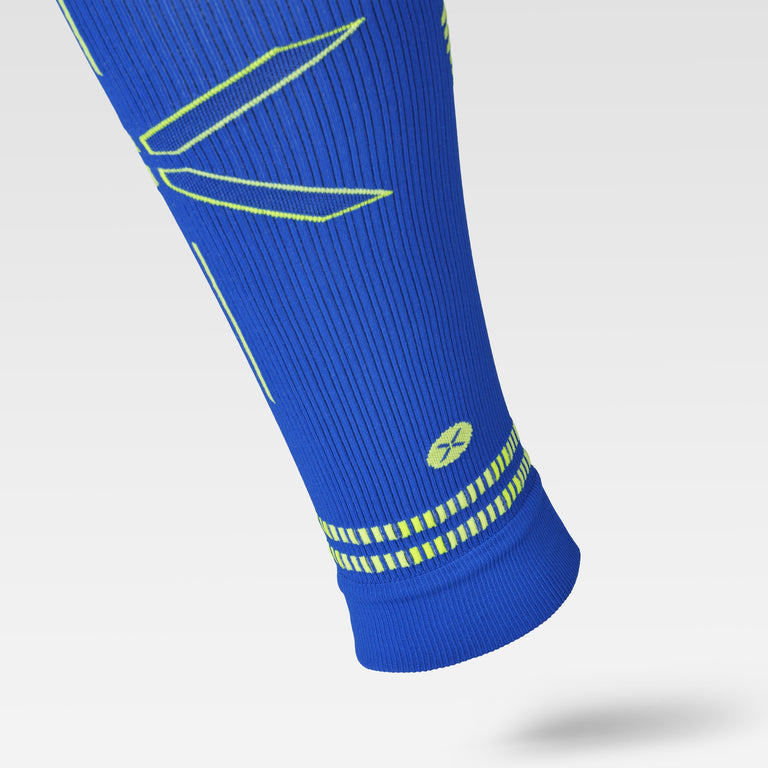 Calf Sleeves Men Blue/Yellow