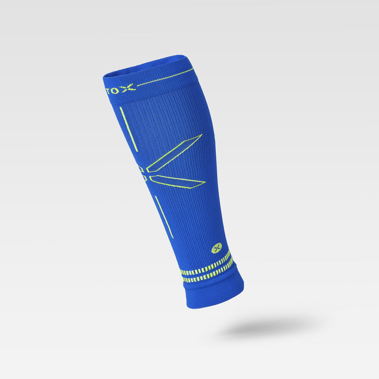 Calf Sleeves Men Blue/Yellow