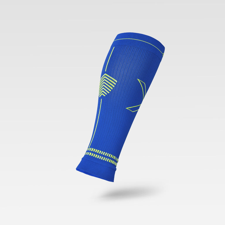 Calf Sleeves Men Blue/Yellow