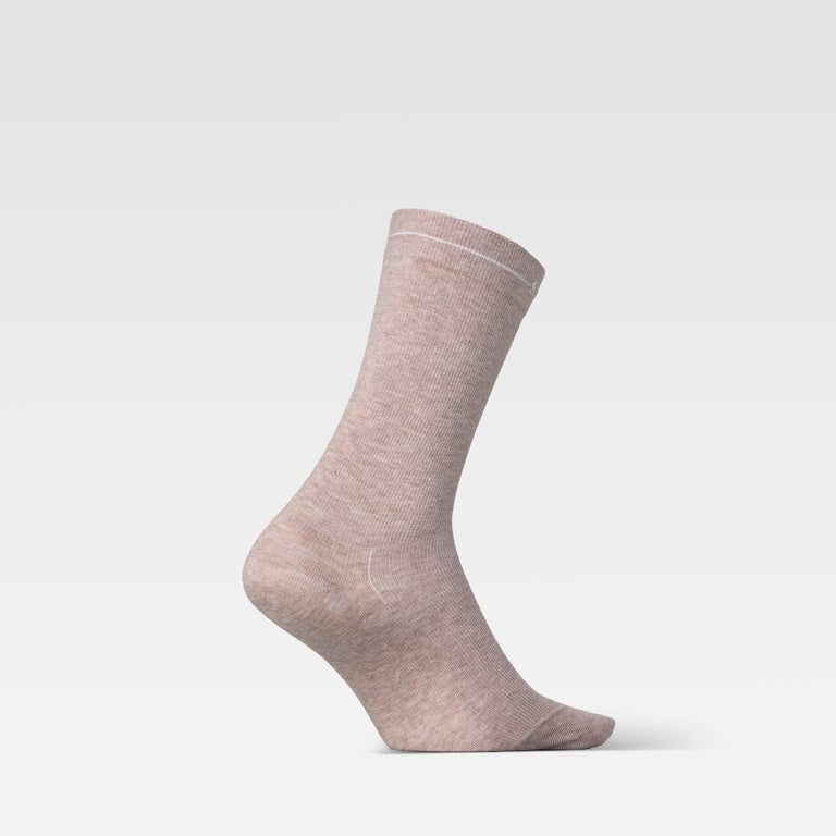 Cotton Everyday Ankle Socks Women Beige/White
