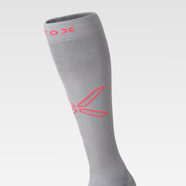 Cycling Socks Men Silver/Red