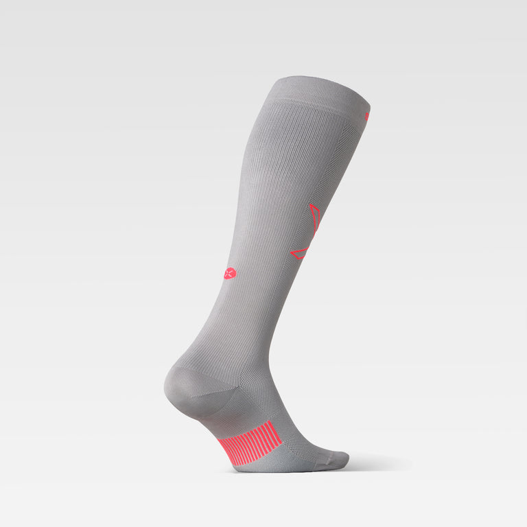 Cycling Socks Men Silver/Red
