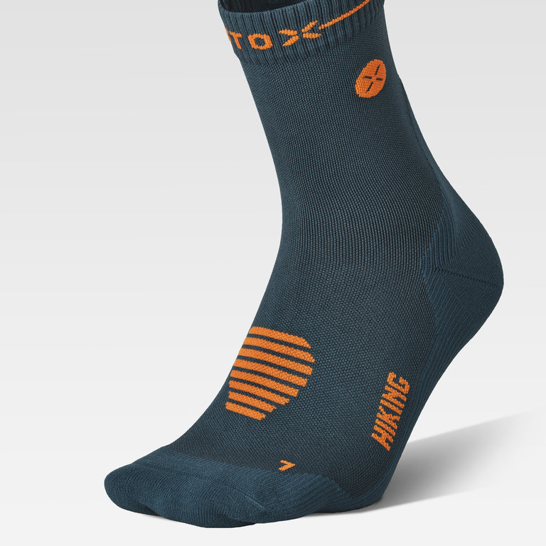 Dryarn® Hiking Ankle Socks Men Petrol/Orange