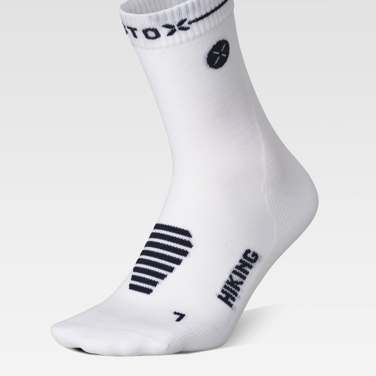 Merino Hiking Ankle Socks Women White/Navy