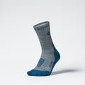 Merino Hiking Ankle Socks Women Silver Grey/Teal
