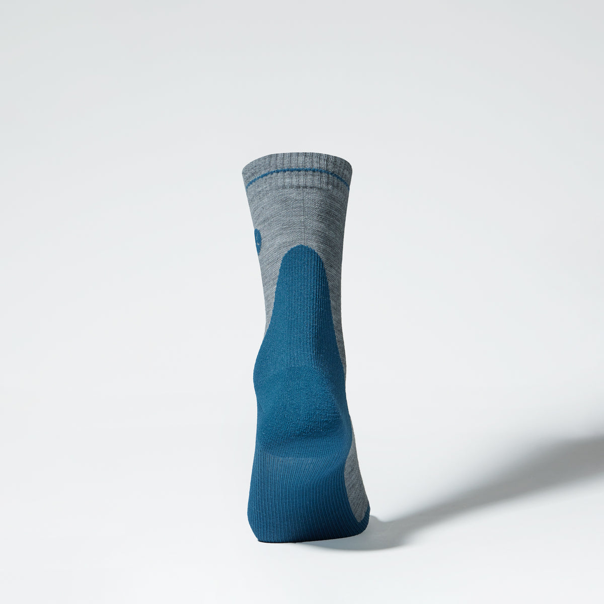 Merino Hiking Ankle Socks Men Silver Grey/Teal