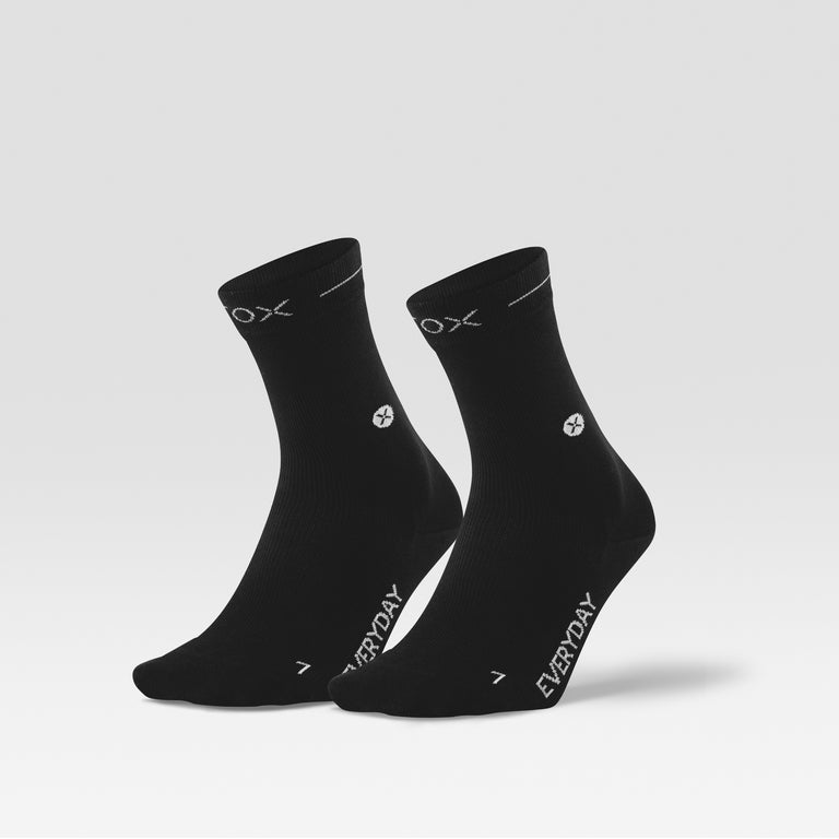 Cotton Everyday Ankle Socks Women 2-Pack Black/White