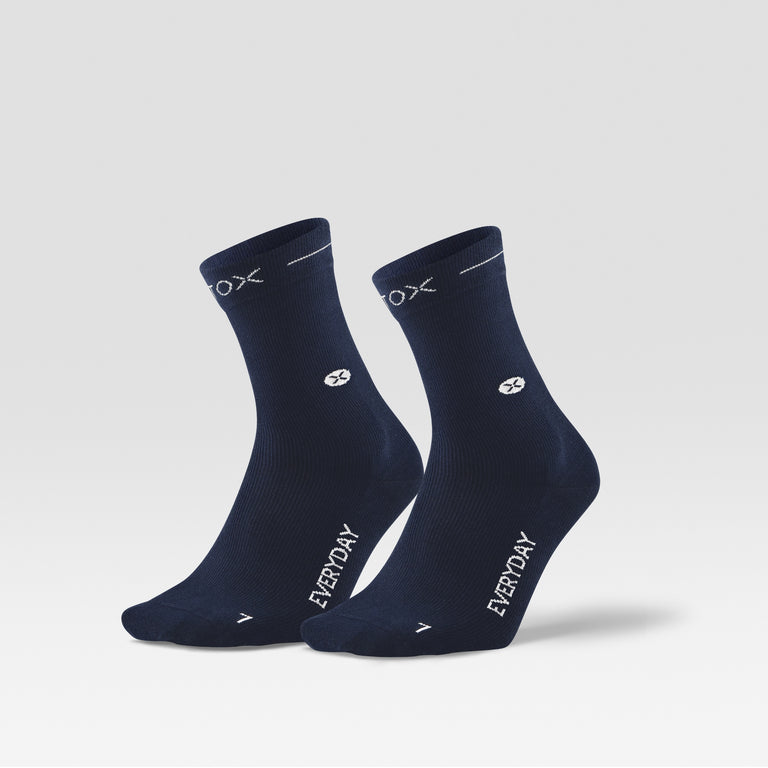 Cotton Everyday Ankle Socks Men 2-Pack Navy/White