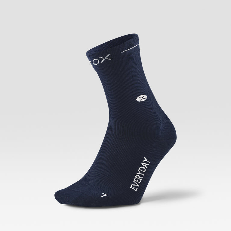 Cotton Everyday Ankle Socks Men 2-Pack Navy/White