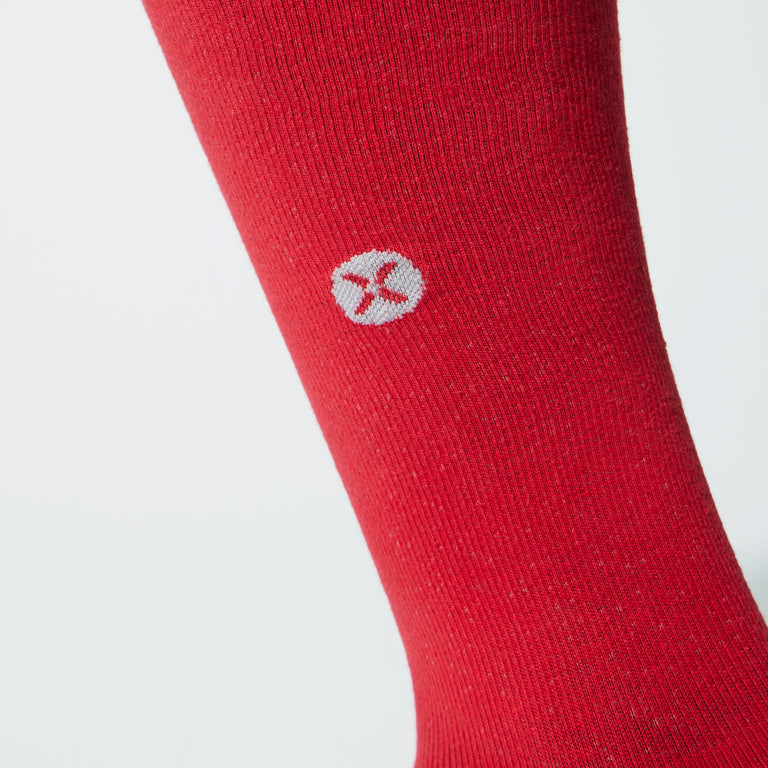 Cotton Everyday Socks Women Red/Grey