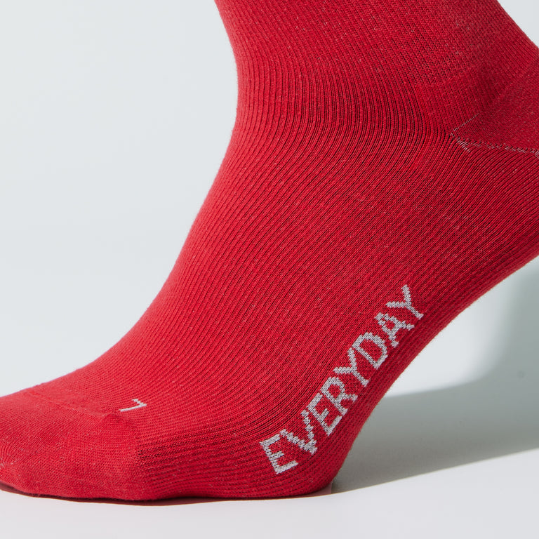 Cotton Everyday Socks Women Red/Grey