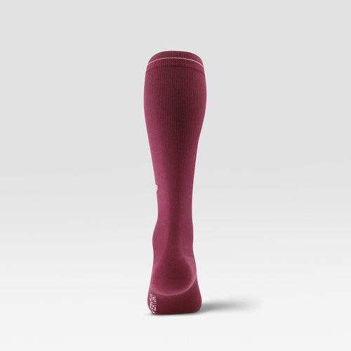 Cotton Everyday Socks Women Bordeaux/White