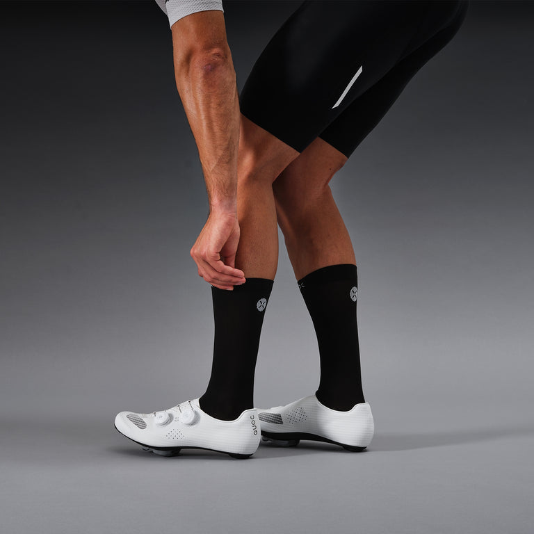 Cycling Mid-Calf Socks Men White/Black