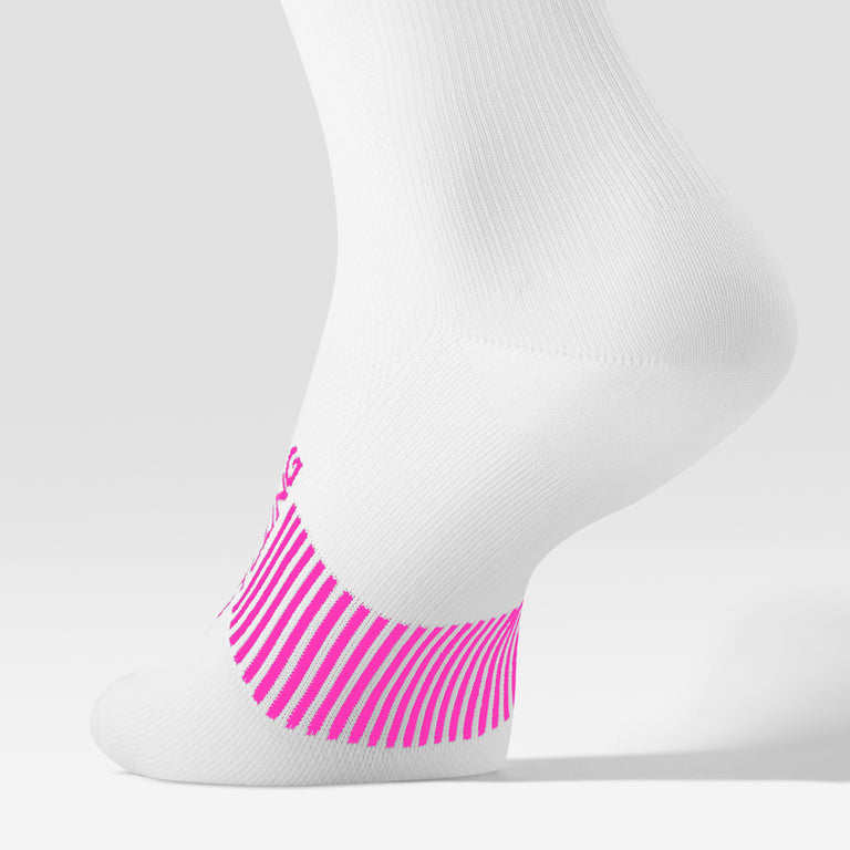 Cycling Mid-Calf Socks Women White/Pink