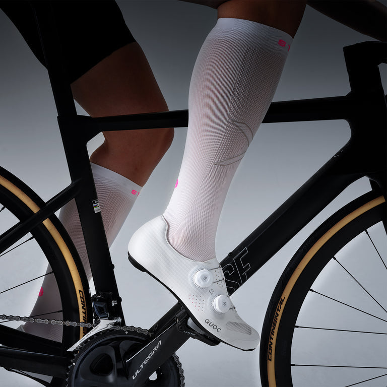 Cycling Socks Women White/Pink