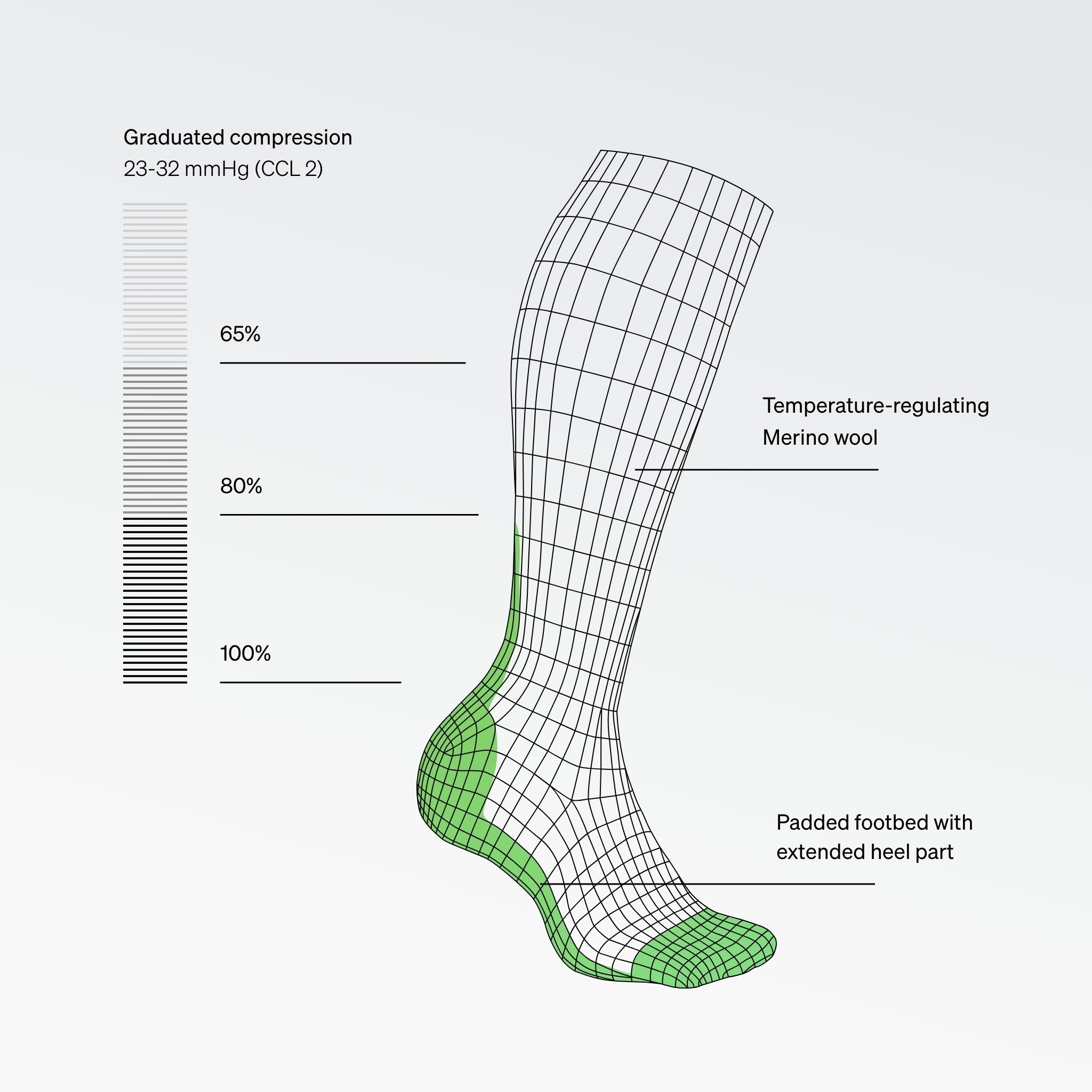 Merino Hiking Socks Men Blue/Light Grey