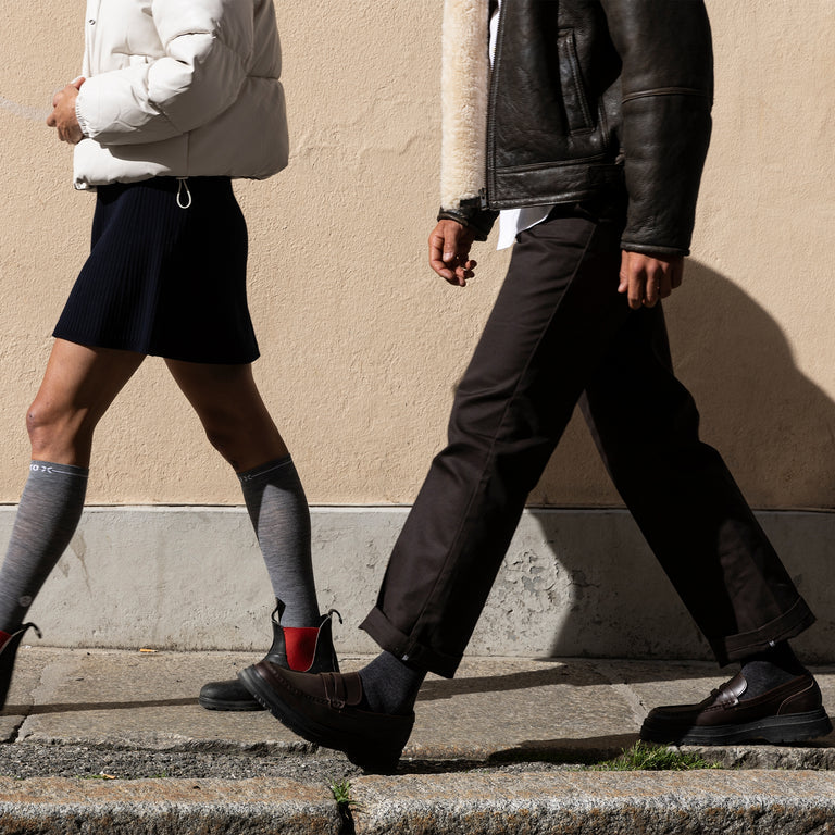 Merino Everyday Socks Men Dark Grey/White