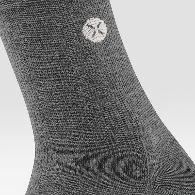 Merino Everyday Socks Men Dark Grey/White