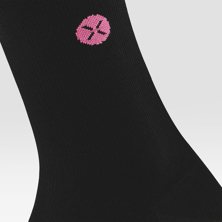 Merino Everyday Socks Women Black/Fuchsia