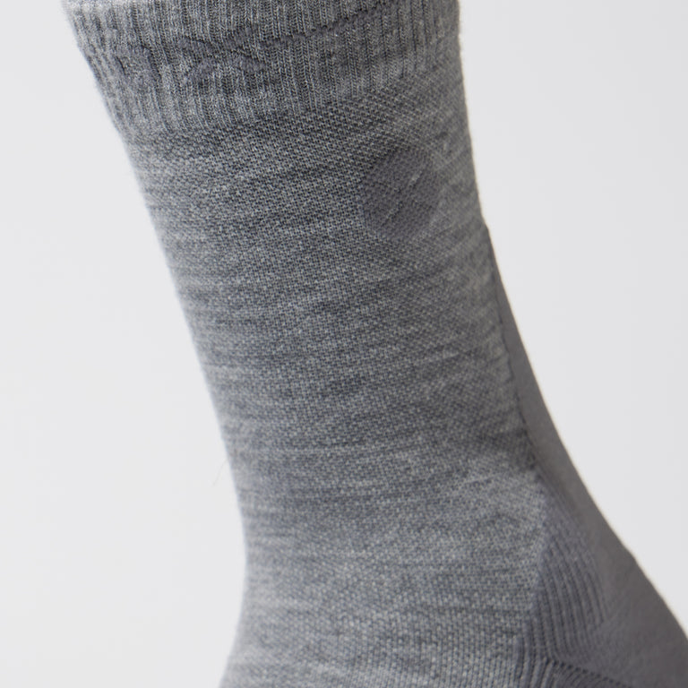 Merino Hiking Ankle Socks Women Mid Grey/Grey