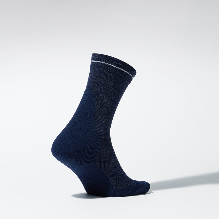 Merino Hiking Ankle Socks Women Blue/Light Grey