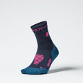 Merino Hiking Ankle Socks Women Dark Blue/Pink