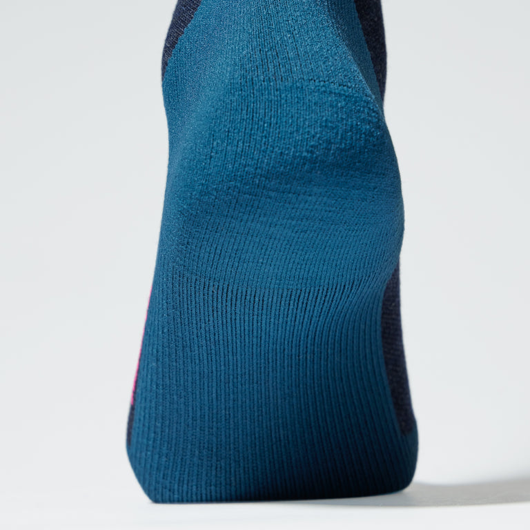 Merino Hiking Ankle Socks Women Dark Blue/Pink