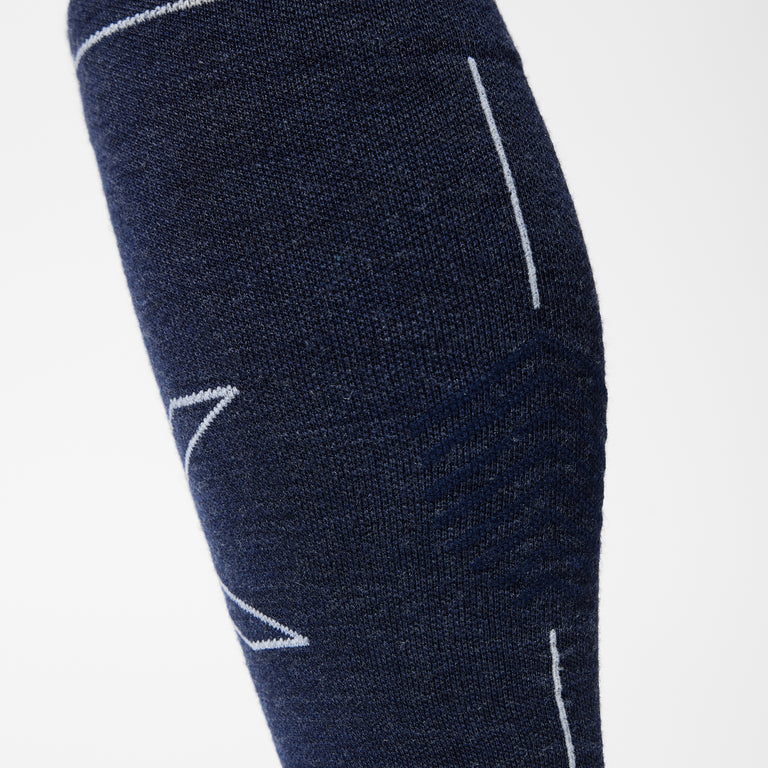 Merino Hiking Socks Women Blue/Light Grey