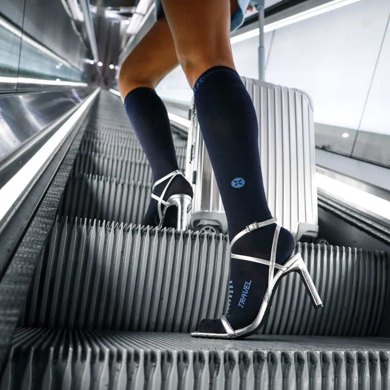 Merino Travel Socks Women Blue/Avio