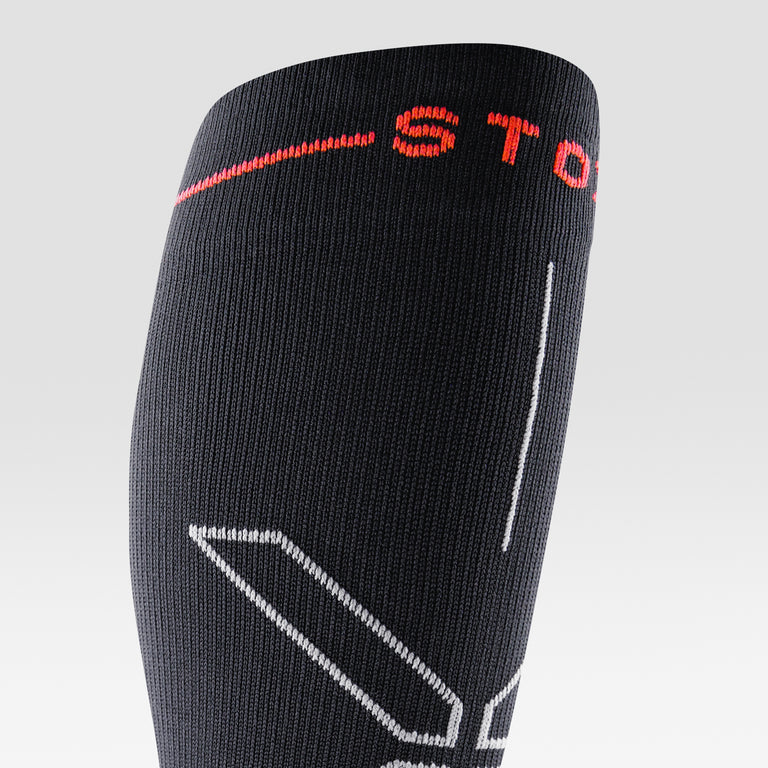 Recovery Socks Women Charcoal/Red