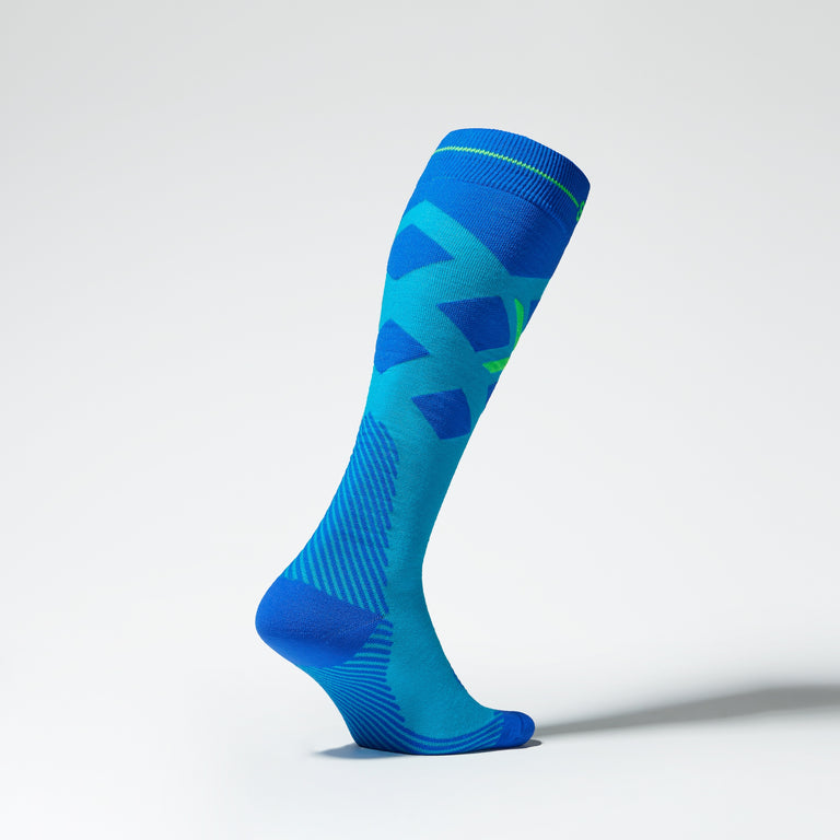 Merino Skiing Socks Men Turquoise/Cobalt