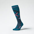Merino Skiing Socks Women Teal/Pink