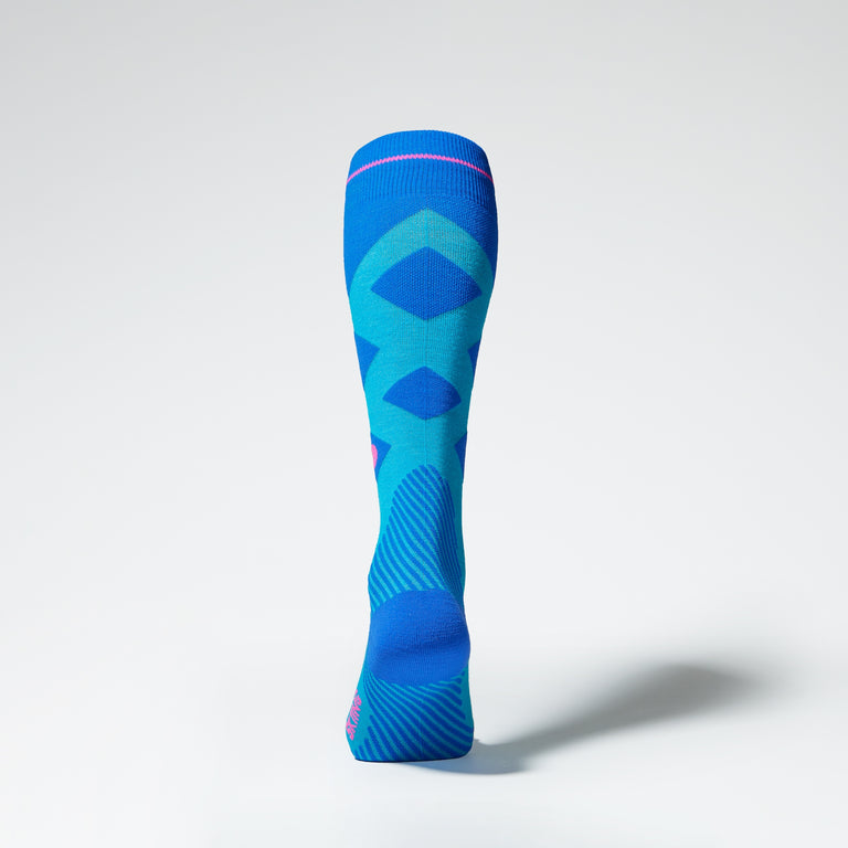 Merino Skiing Socks Women Turquoise/Cobalt