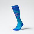 Merino Skiing Socks Women Turquoise/Cobalt