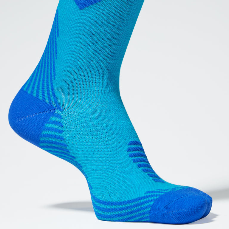 Merino Skiing Socks Women Turquoise/Cobalt