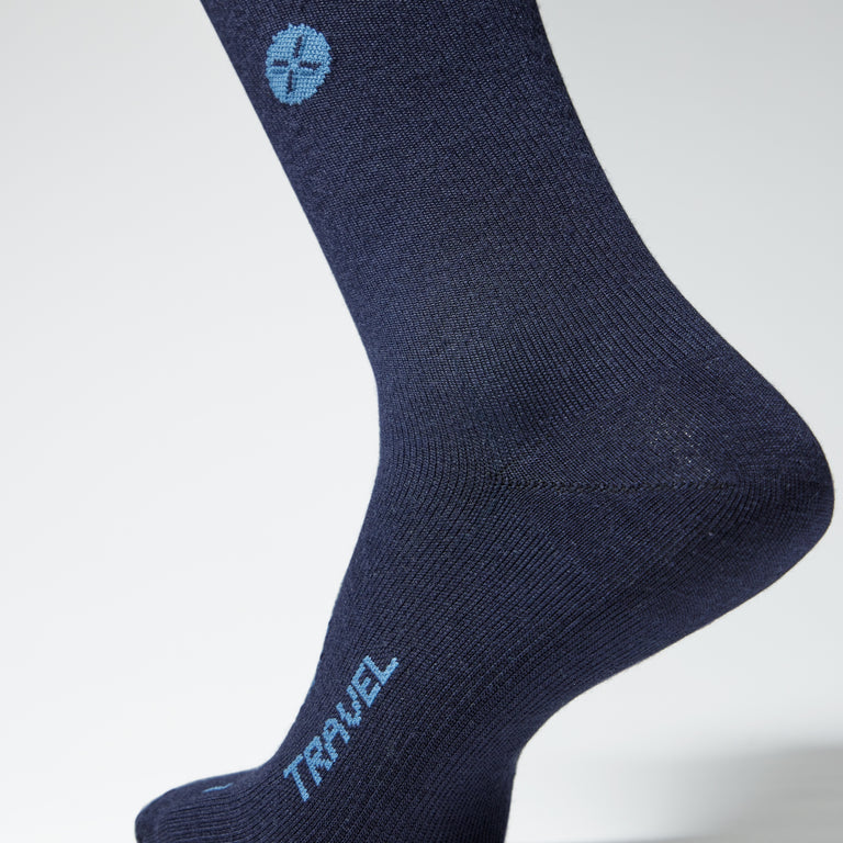 Merino Travel Socks Women Blue/Avio
