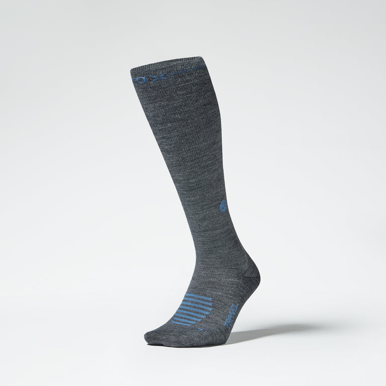 Merino Travel Socks Women Mid Grey/Avio