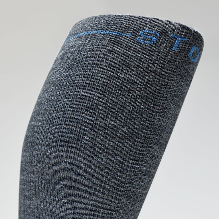 Merino Travel Socks Women Mid Grey/Avio