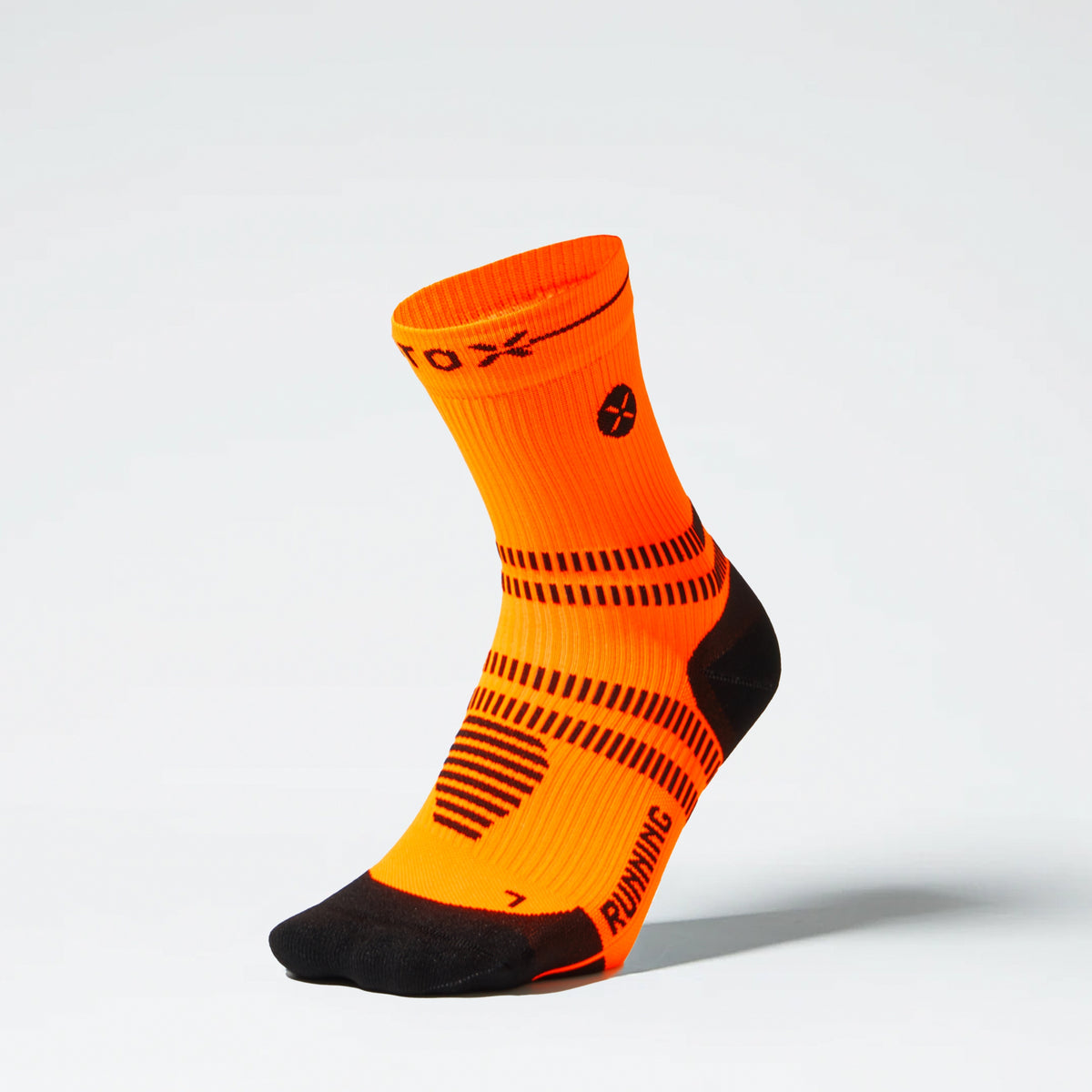 Running Ankle Socks Men Orange Fluo/Black