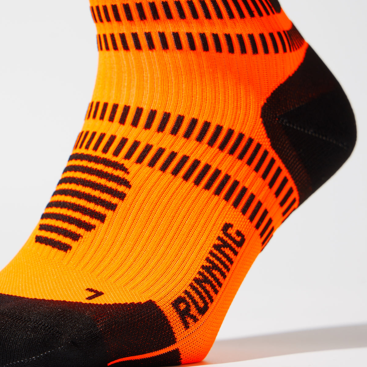 Running Ankle Socks Men Orange Fluo/Black