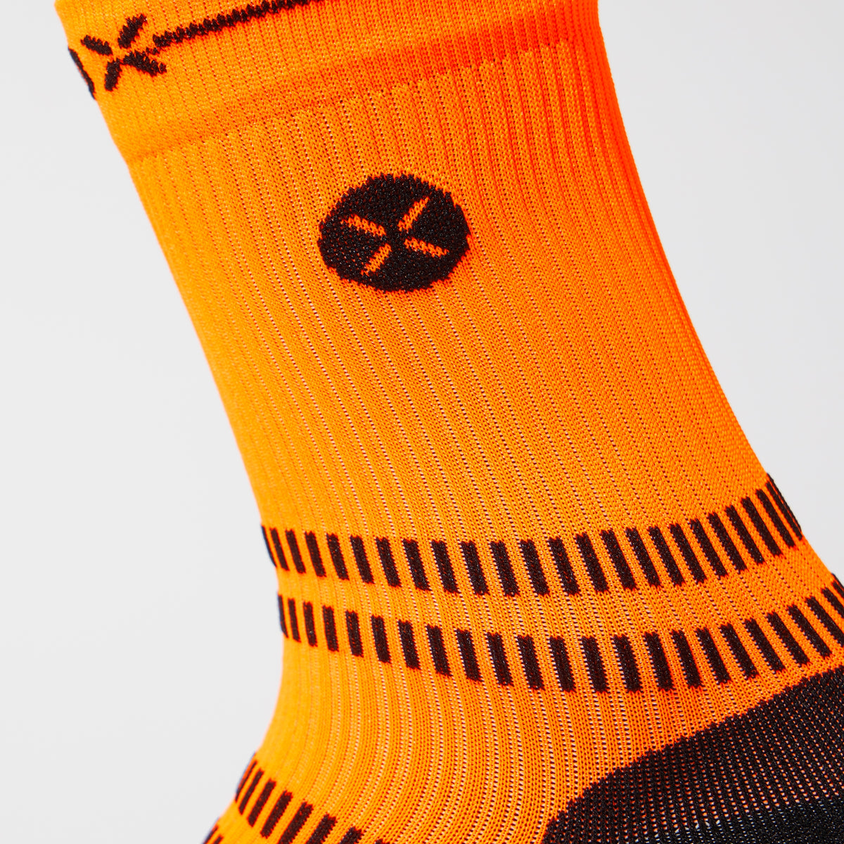 Running Ankle Socks Men Orange Fluo/Black