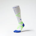 Running Socks Men BWhite/Green Fluo