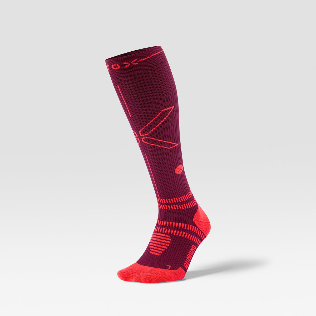 Running Socks Women Bordeaux/Orange